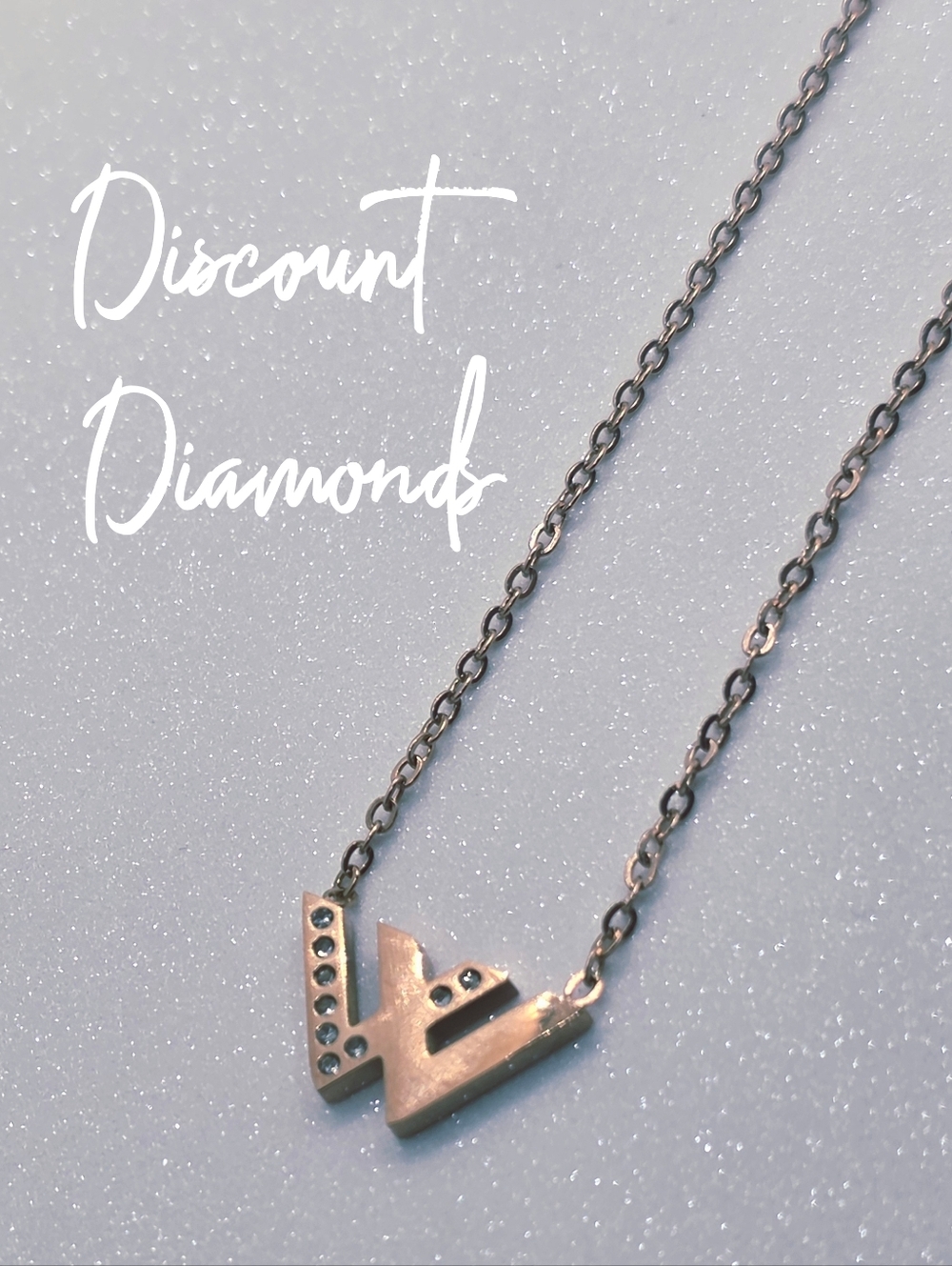 Double "V" 18K Rose Gold Choker Necklace with White Baguette Diamonds 